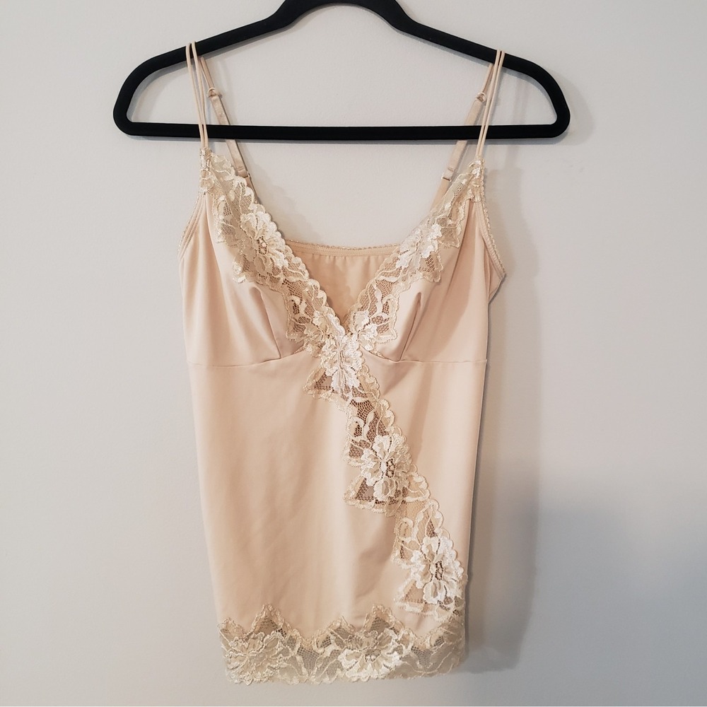 Ambrielle Y2K Satin Lace Babydoll Cami Top LARGE Fairy Coquette Going Out Layer